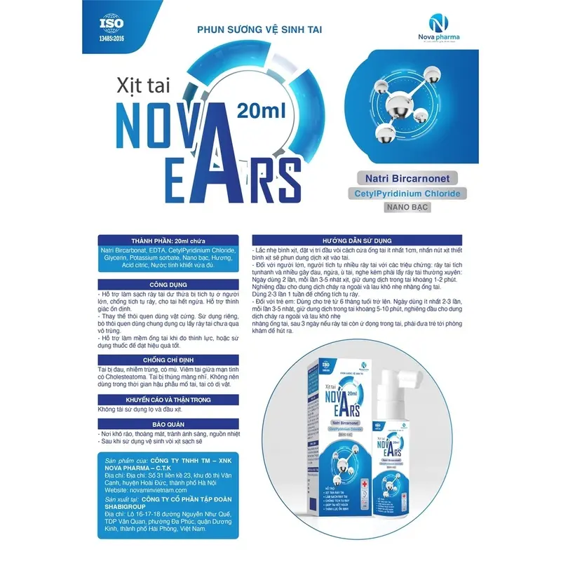 Fito Junior Xịt Tai Nova Ears Giúp Làm Sạch Ráy Tai, Giảm Ngứa, Thính Lực Ổn Định, An Toàn Cho Bé, Lọ 20 ml 2