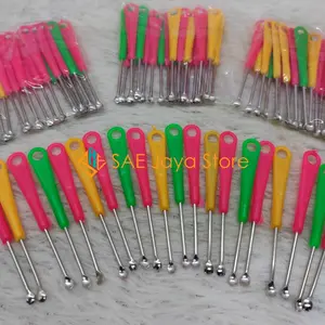 (20 PCS) KOREK KUPING BESI GAGANG PLASTIK WARNA 2 0 0 8 / KOREK TELINGA BESI / PEMBERSIH TELINGA BESI / KOREK KUPING BESI 2 0 0 8