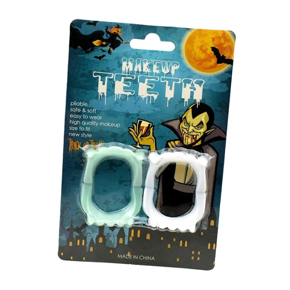 Halloween Fangs Playset Makeup Accessories for Holiday Cosplay Photo Props