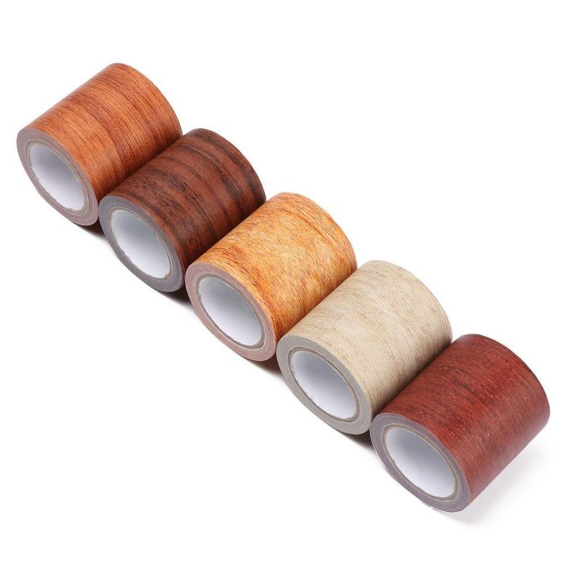 Product Introduction of 1Roll 5M Realistic Wood Grain Repair Adhensive Duct Tape Floor Furniture Renovation Skirting Line Sticker Home Decoration 22