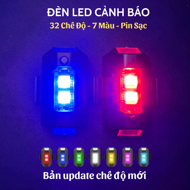Đèn Led Cảnh Báo 32 Chế Độ Nháy 7 Màu Sạc USB