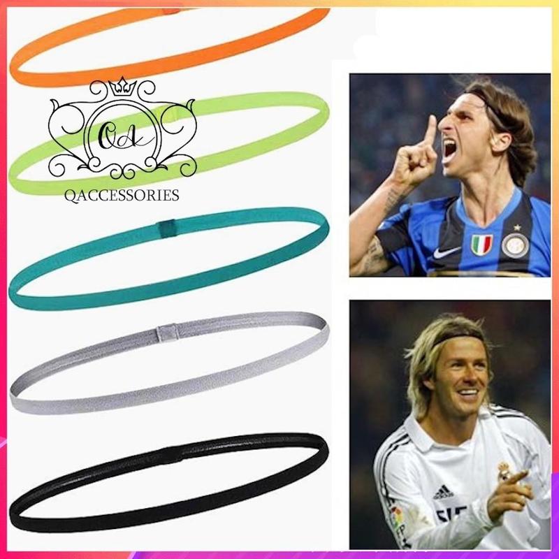 [Fr] Băng đô thể thao nam nữ đeo trán chặn mồ hôi chống trượt gym yoga KPOP Hàn Quốc UNISEX Headband QACCESSORIES Silicon Sport