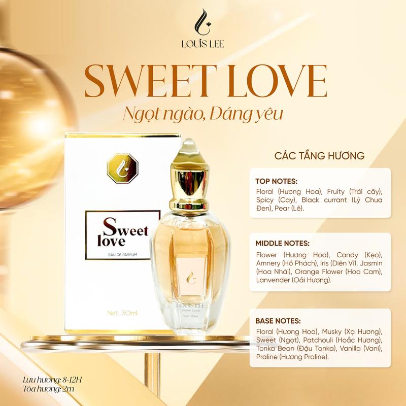 P04 Nước hoa 10ml Louis lee SWEET LOVE