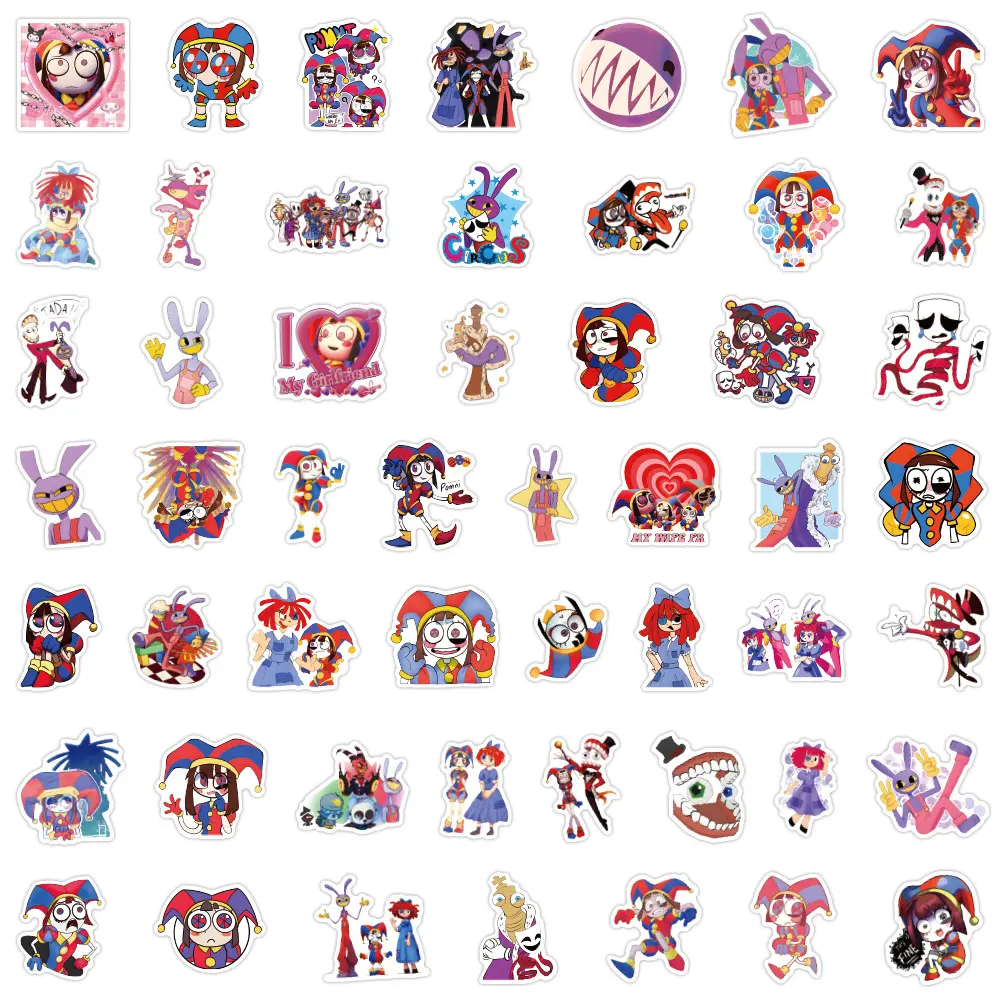 50Pcs/100Pcs The Amazing Digital Circus Stickers - DIY Fashion Decals ...