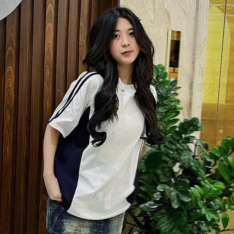 [RẺ VÔ ĐỊCH] Áo thun phông Raglan logo tay nam nữ PINK tay lỡ form rộng bblaloal Unisex 1