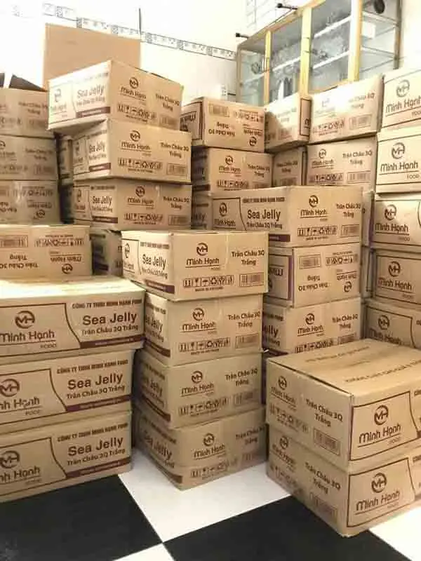 Trân châu ăn liền Trắng Đen 3Q Sea 2kg Topping trân  châu 3