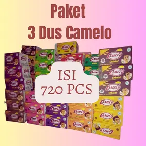 Serbuk Es Camelo 3 dus Isi 720 pcs Rasa Campur Bubuk Drink Powder Minuman