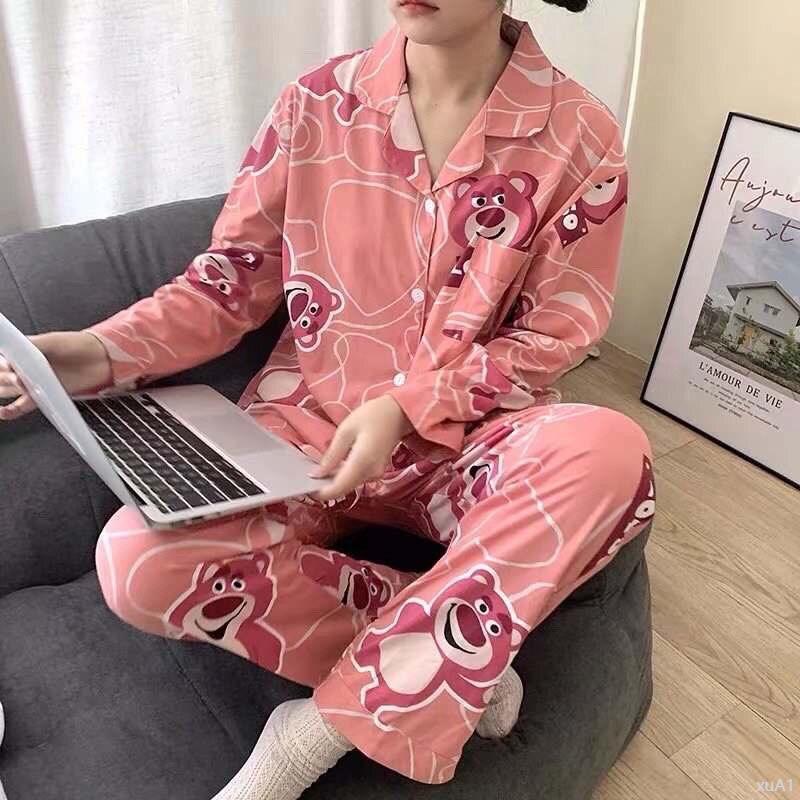 Đồ bộ pijama nữ mặc nhà dài tay quần dài hoạt hình dễ thương Kate thô (msp01)  ngủ  hello  kitty  đồ  cổ  vuông Combo sịp DéP Sục Hở do  bolatin  bánh  bao đũi  xốp 7