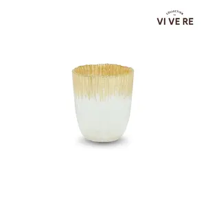 VIVERE Gelas Kaca Flavia Clear Gold