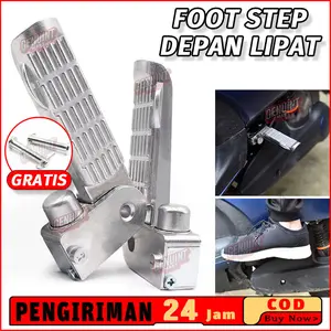 1 pasang Foot Step Depan Lipat Anti Slip Pedal As Sepeda Elektrik Bahan Aluminum Alloy Pijakan Kaki Foot Step Depan Sepeda Listrik Skuter Listrik Motor Listrik Outdoor Foot Step Sepeda dan Motor Listrik Pijakan Kaki Foot Step