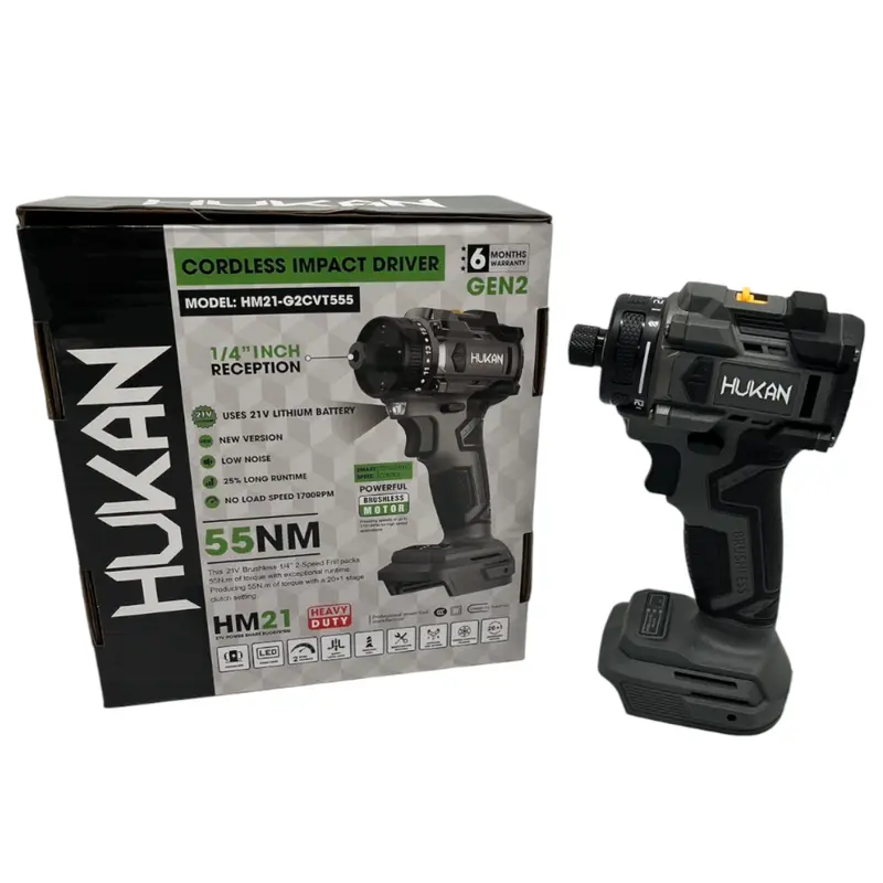 Thân Chuyên Vít Chạy Bằng Pin 21V Hãng Hukan Mã HM21-G2CVT555/G2C-V3 - MÁY XÂY DỰNG HỒNG NHIÊN - vít - hàng chính hãng 3
