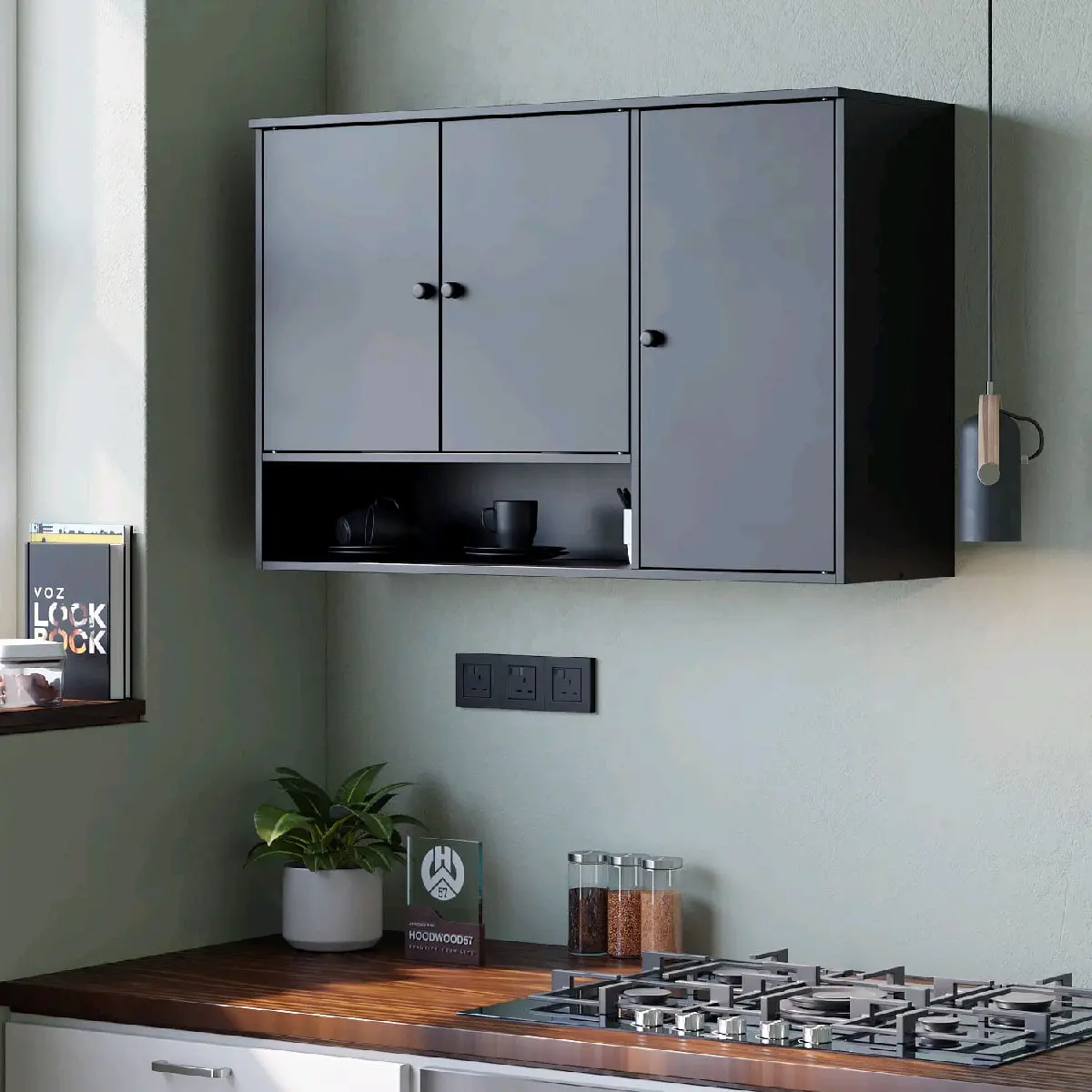 KITCHEN SET ATAS MINIMALIS LEMARI DAPUR GANTUNG TEMPEL DINDING LEMARI KABINET DAPUR MURAH