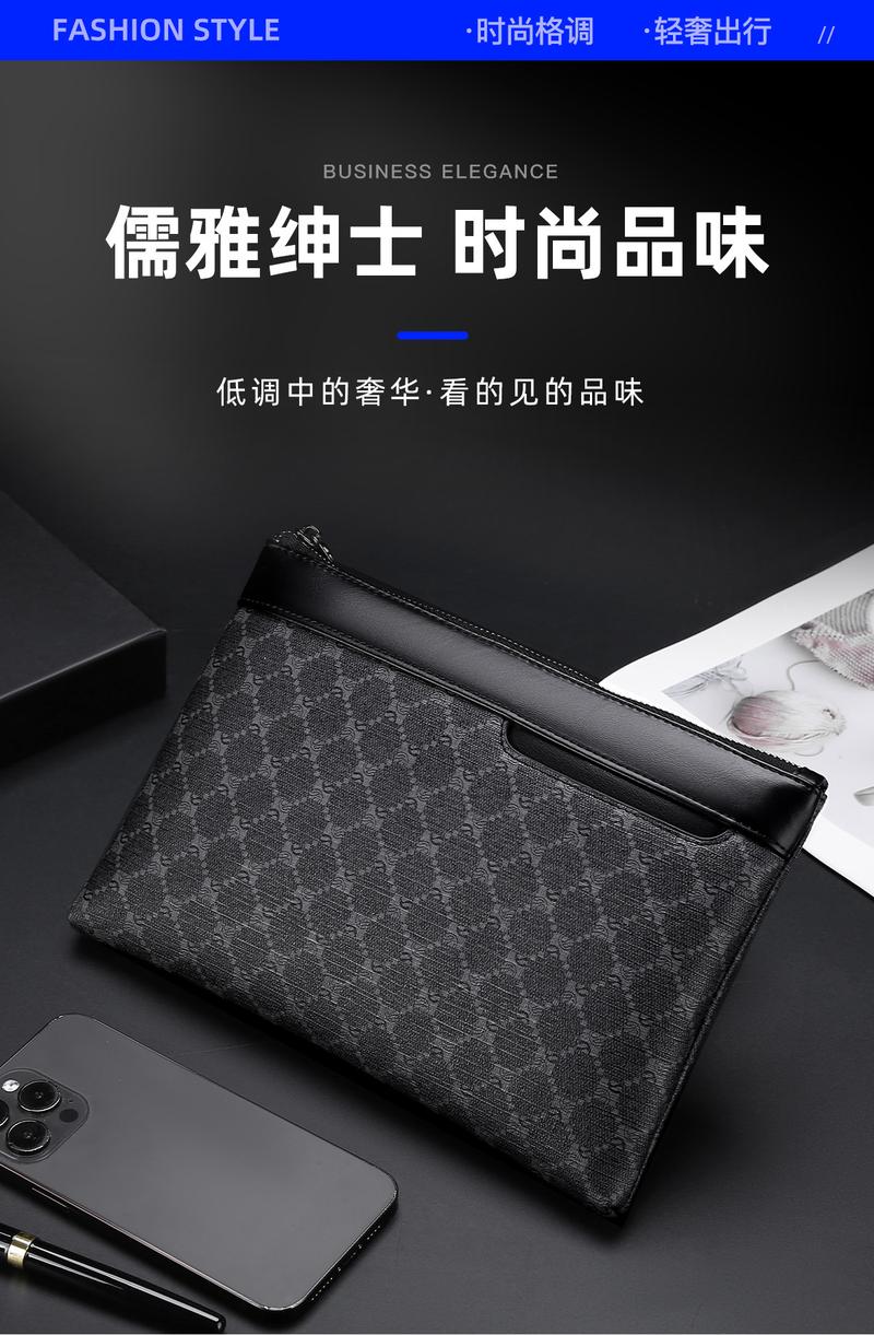 Product Introduction of Women's Handbag Bag Men's Clutch Large Capacity Handbag Envelope Bag Casual Fashion Small Bag Clip Bag Trendy Bag Clutch 0