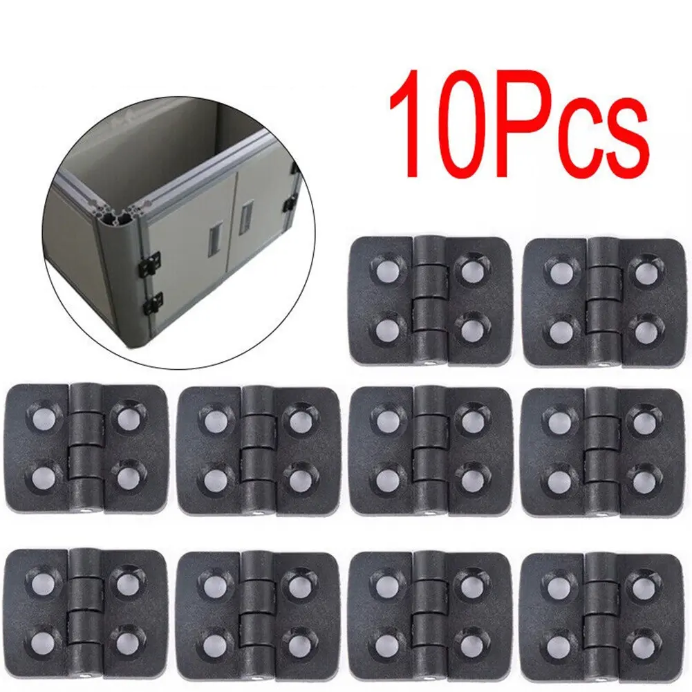 Bản Lề Nhỏ 10 Cái, Nhựa Mini, Màu Đen, Chịu Lực Cửa, Mông Tủ, Bản Lề ABS
