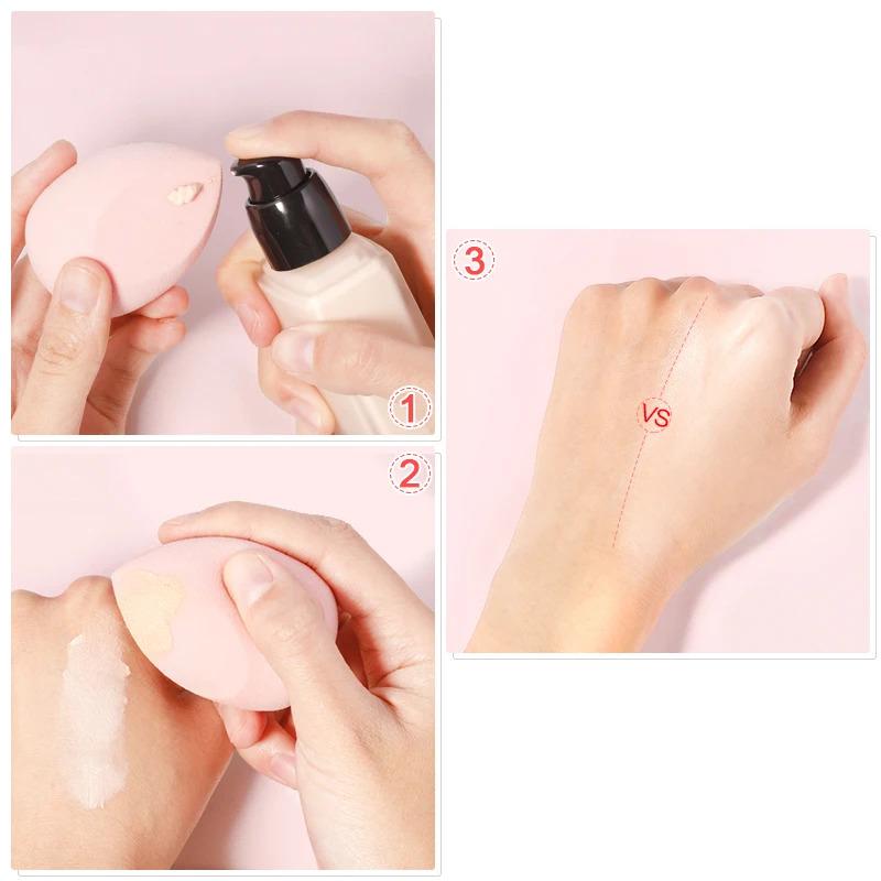 Product Introduction of Makeup Sponge Concealer Smooth Cosmetic Powder Puff Cut Shape Foundation Water Drop Bevel Make Up Blender Tool 2