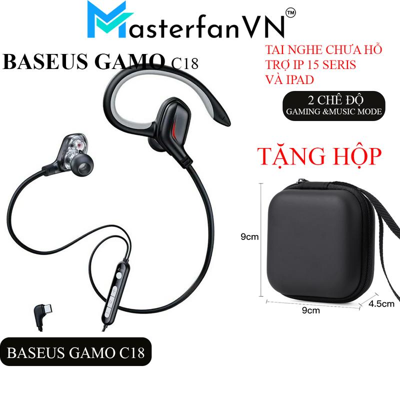 Tai Nghe Type C Cho Game Thủ BASEUS C18 GAMO IMMERSIVE VIRTUAL 3D ( Nobox)  Nghe Nhạc Nhét Tai