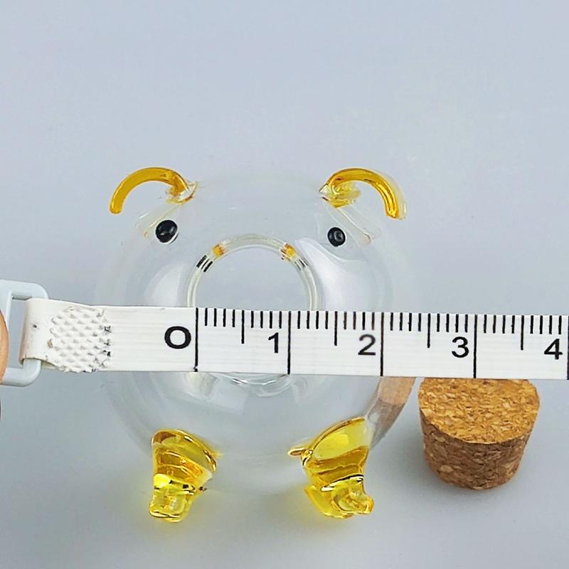 Product Introduction of COD 4cmX5cm Mini Piggy Bank for Beans 1.57inchX1.97inch Glass Box Desktop Accessories Office Decorations Gifts Newest Version 3