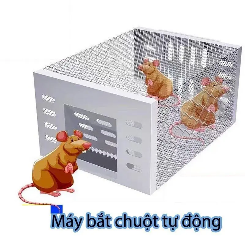 Lồng bẫy chuột tự động 1 cửa, bẫy chuột đơn giản dễ dùng giúp đỡ gia đình bị chuột phá, bẫy chuột tự động thông minh 3
