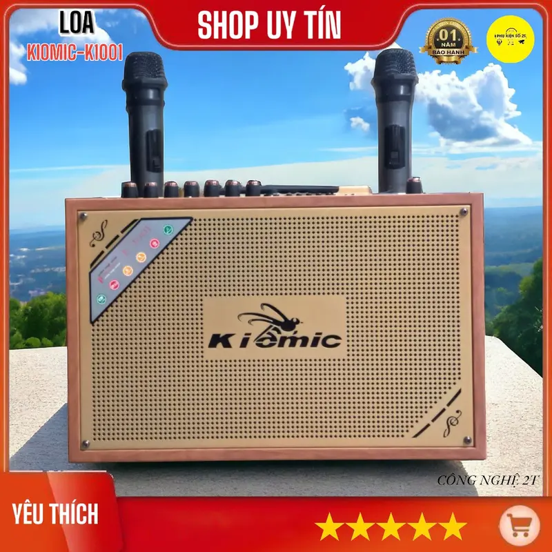 Loa Karaoke xách tay KIOMIC K1001 Mạnh Mẽ Bass Ấm Chống Hú 0