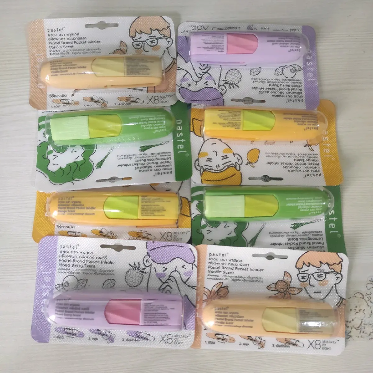 Fruity Inhaler Thailand Pastel Brand Pocket Inhaler Scent Original ...