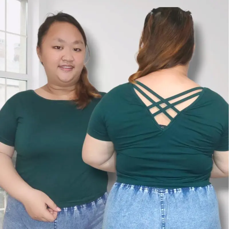 CROP TOP BIG SIZE/CROP TOP JUMBO/CROP TOP DEYSSI baju skena cewek croptop taro 0