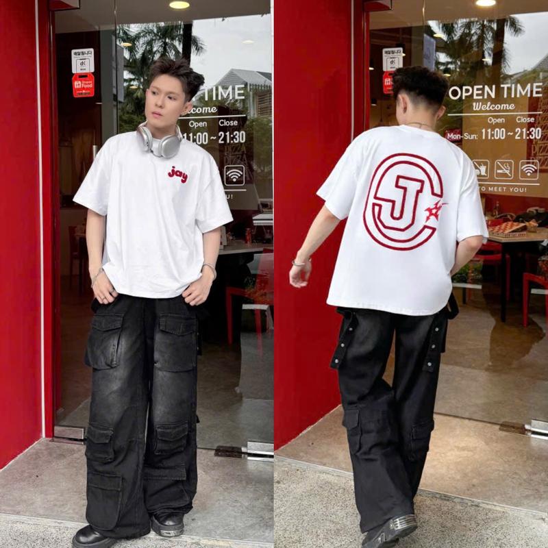 CICI TEE BOXY - Áo thun cổ tròn form rộng nam nữ unisex màu ĐEN/TRẮNG/XÁM CHÌ  Áo phông boxy Brand Jaystoree Menswear 2
