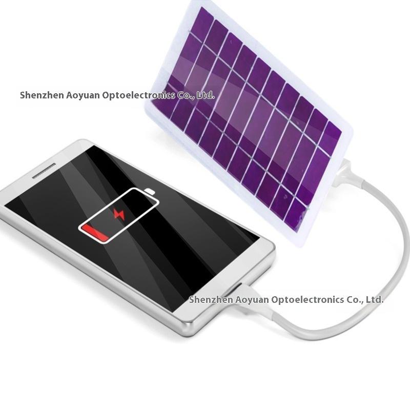 Hot New Recommend 2 W5v Solar Panel Battery Rechargeable Photovoltaic Panel USB Output Outdoor Mobile Phone Power decorations 4