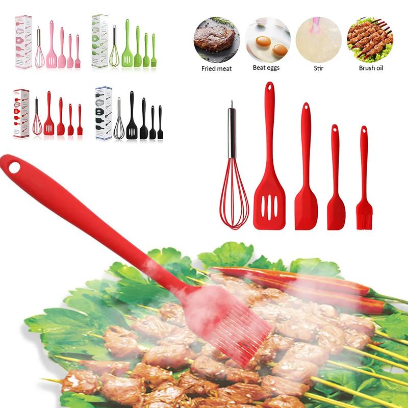 Product Introduction of Bộ Dụng Cụ Nấu Ăn Bằng Silicon, S9, 5 Cái / Bộ, Bao Gồm Bộ Đồ Dùng Nhà Bếp, Máy Đánh Trứng, Thìa, Bàn Chải Dầu, Máy Đánh Trứng Cầm Tay, Đồ Dùng Nhà Bếp, Đi Kèm Với Hộp 44