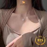Gambar USHOW 925 Perak Penuh Berlian Snowflake Kalung Liontin - 925 perak dari USHOW Kab. Gresik 2 Tokopedia