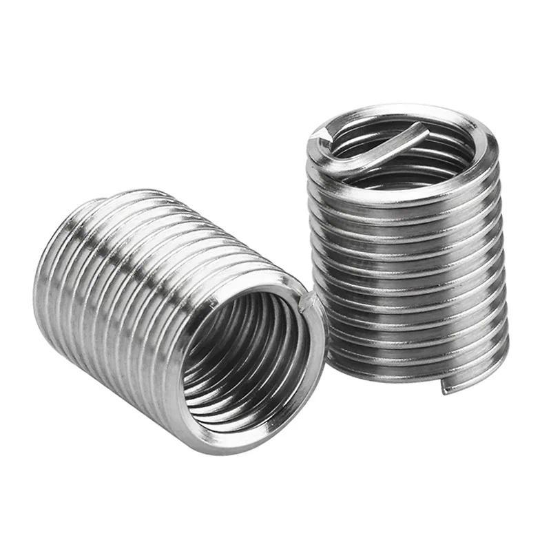 Product Introduction of 60Pcs Wire Thread Insert M3 M4 M5 M6 M8 M10 M12 Fastening Thread Insert Stainless Steel Spiral Wire Screw Sleeve Wear Repair Kit 32