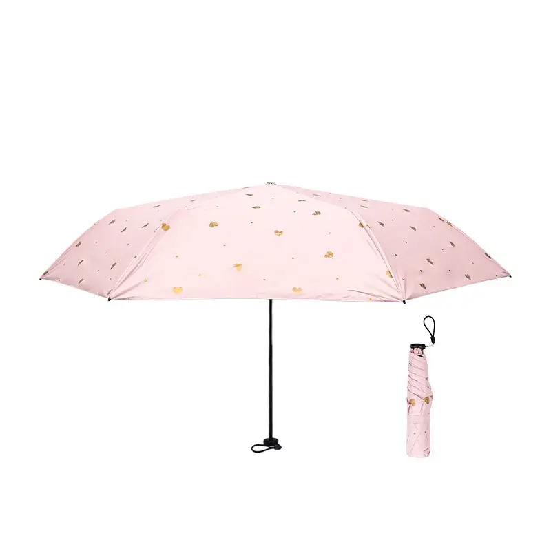 OHSOME - Solo Corner Ultra-lightweight Umbrella Heart Shape Payung Lipat Motif Hati 4