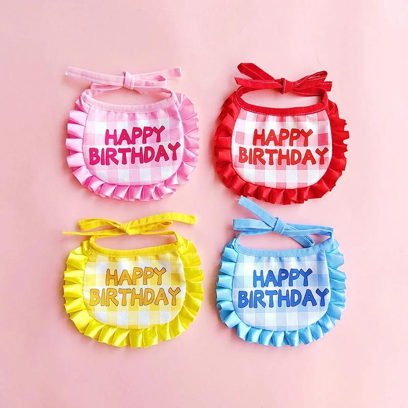 Product Introduction of Cat Birthday Scarf Hat Set Dog Birthday Party Supplies Pet Scarf Cute Puppy Birthday Hat Scarf Decor For Small Medium Pets 2024 7