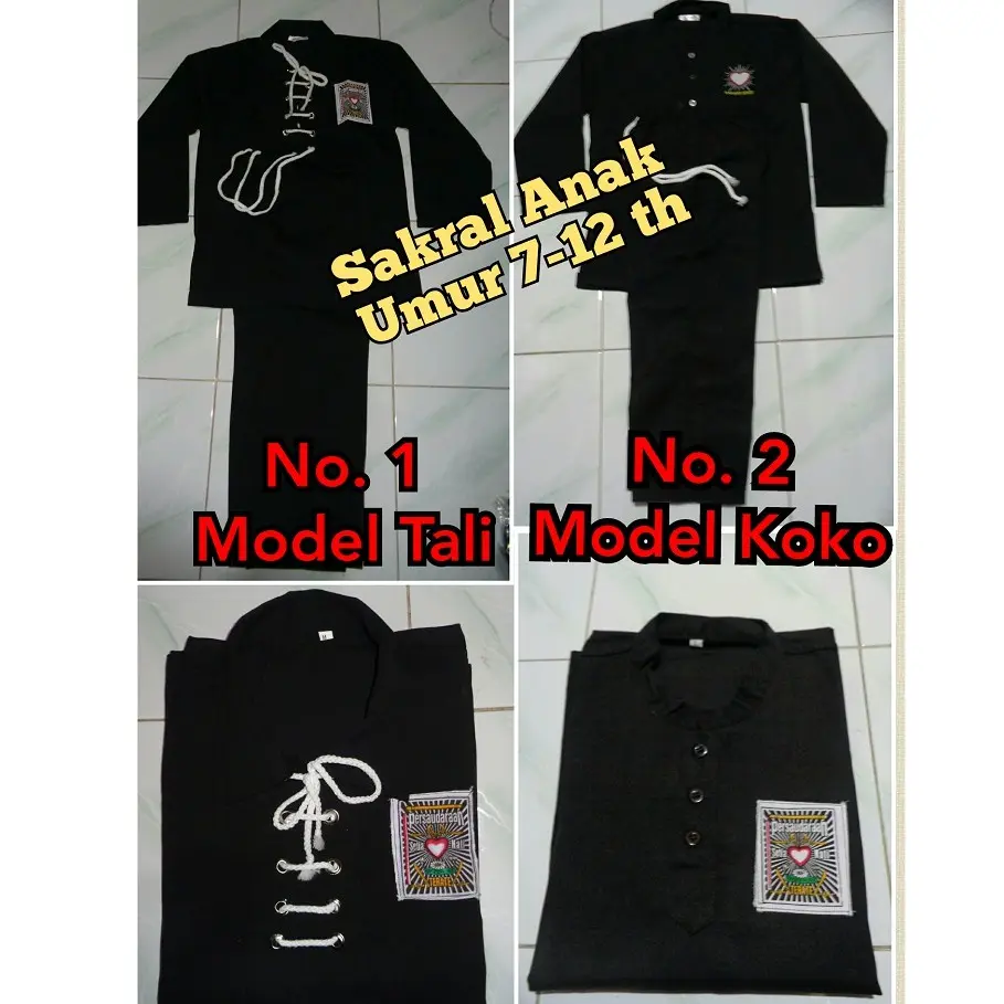 BAJU SAKRAL SILAT PSHT ANAK ANAK LAKI LAKI PEREMPUAN SD PSHT