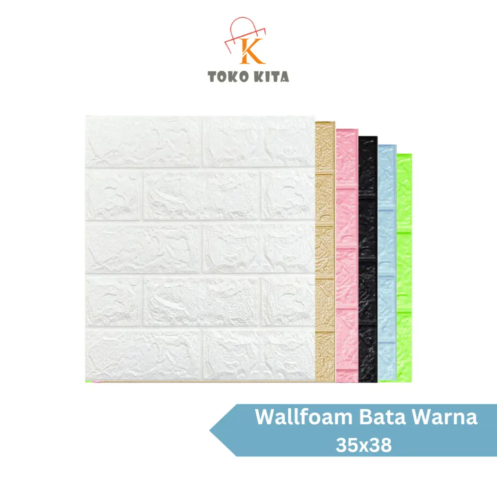 Wallpaper Dinding 3D Foam Motif Bata Dekorasi Dinding Kamar Ukuran (35x38 cm ) Tebal 3mm
