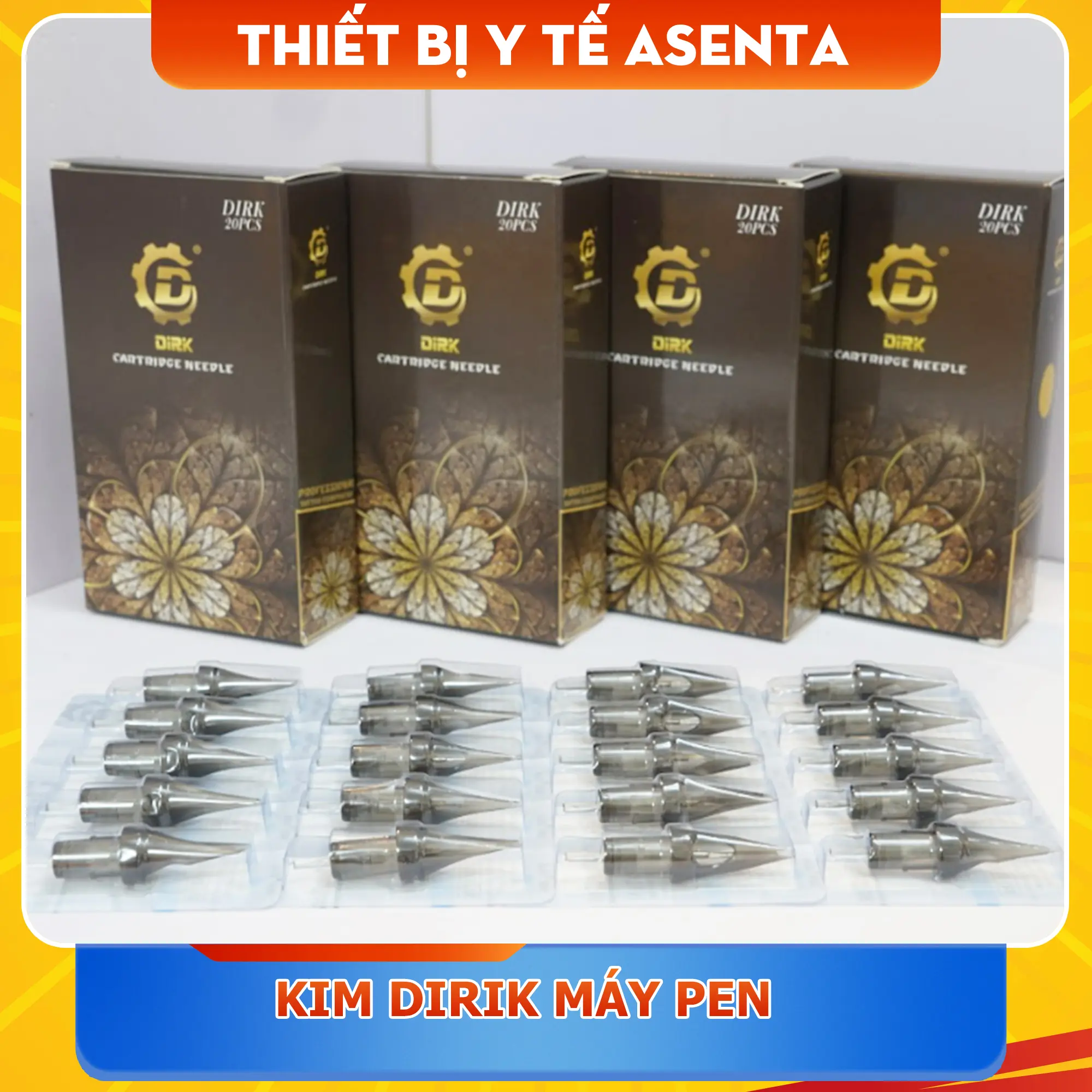 [Lẻ 5 cây] Kim Dirik máy pen phun xăm thẩm mỹ - Kim máy pen siêu mỏng bóng đẹp và đều màu