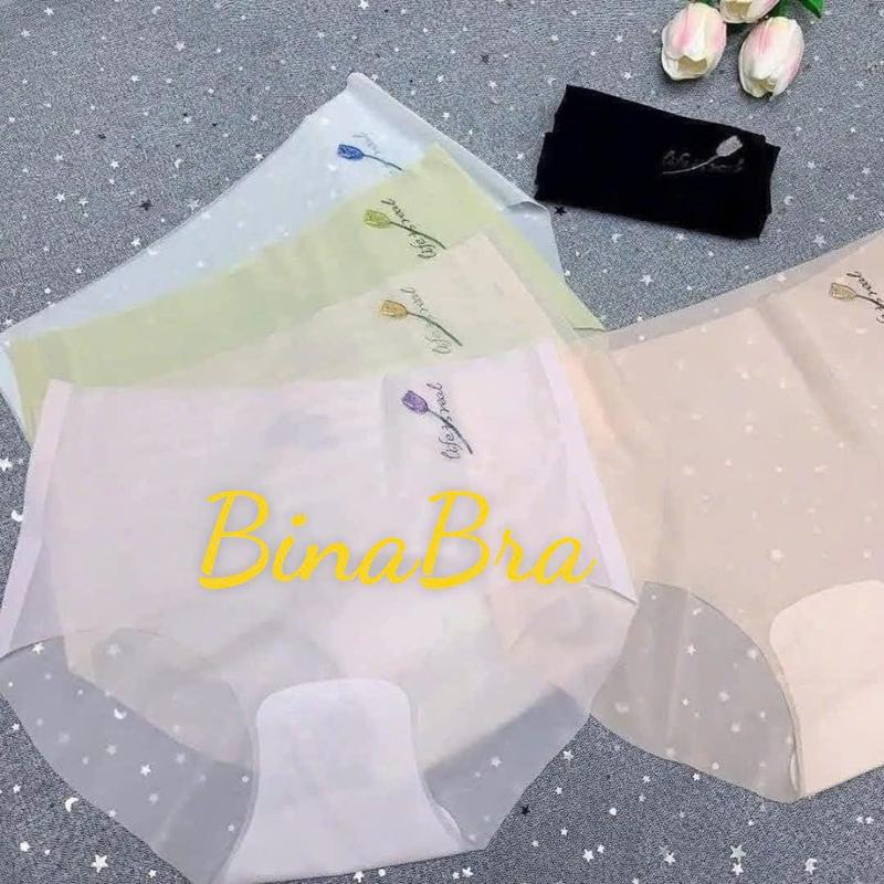 (Sét 10) Quần Lót Su Tàng Hình Hoa Tulip Không Viền, Cạp Cao,Mỏng Nhẹ, Kháng Khuẩn Nữ Quần Lót Women 2