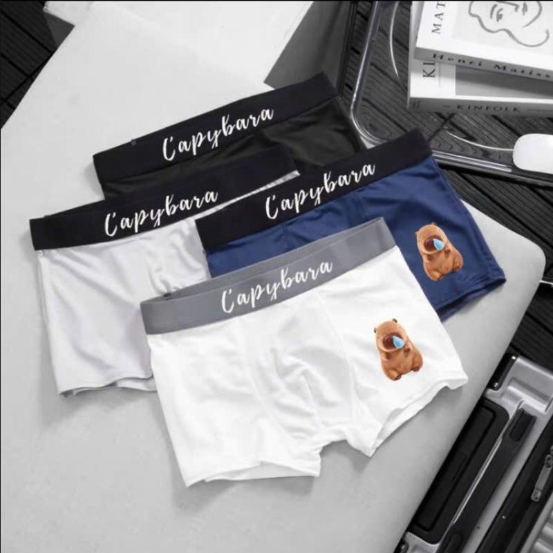Combo 5 Quần Sịp Nam Capybara Chất liệu Thun Lạnh Sịp Đùi Co Dãn Mềm Mát Đồ Lót Quần Boxer Nam Menswear