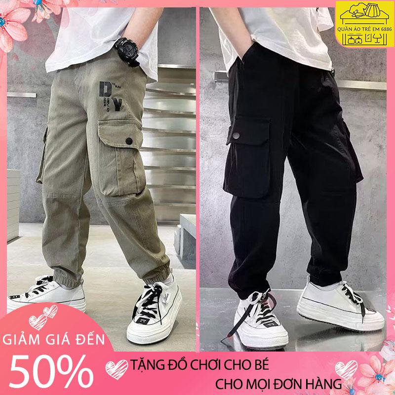 Quần vải kaki túi hộp thời trang cho bé trai size nhỡ đại 18-52kg, quần dài kaki bé trai mẫu DY, quần đi học bé trai, quần bé trai, quần nam kaki