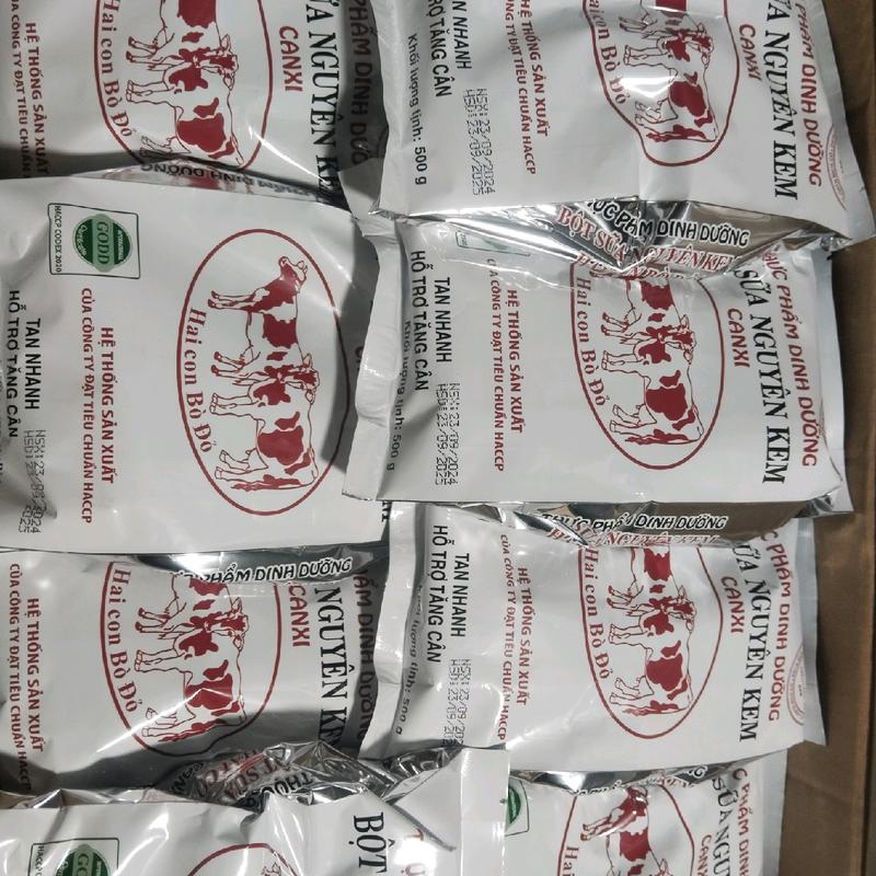 sữa bột nguyên kem 2 con bò đỏ hỗ trợ  bịch 500g 5