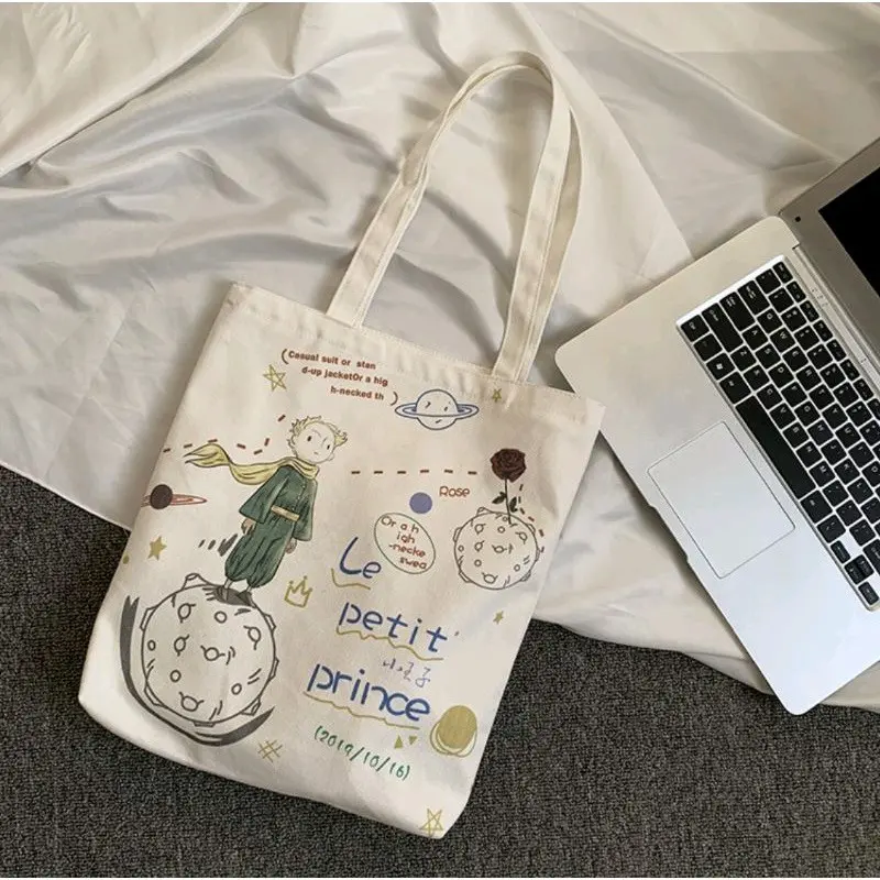 Totebag Wanita Termurah Motif Starry Sky dengan Resleting Kanvas Kpop 2