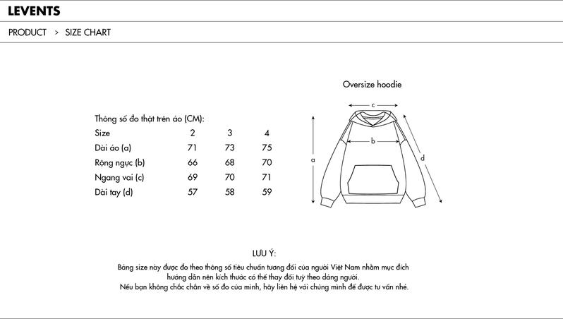 Product Introduction of Áo Hoodie Levents Classic Chất Nỉ Chân Cua Unisex Oversized 5