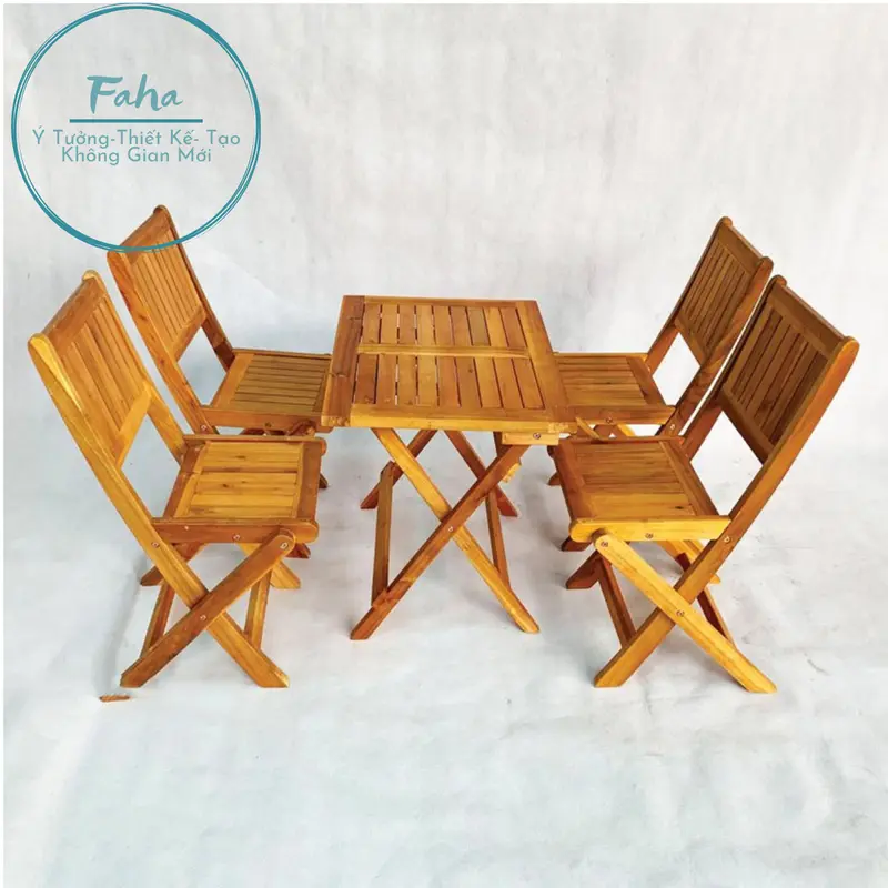 Ghế Cafe – Ghế Gỗ Tràm Gấp Gọn Mini 1