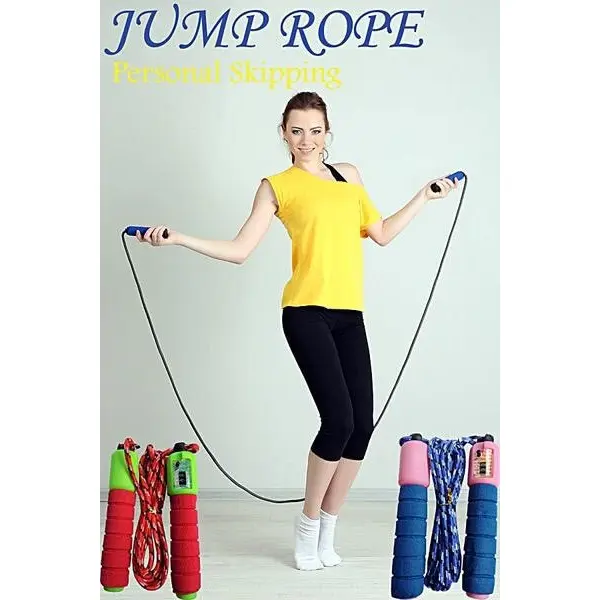 ICS10 Promo Tali Skipping Skiping Lompat Tali Jump Rope dengan Penghitung Digital Loncatan Counter Soft Handle Cod Happy Shopping 3
