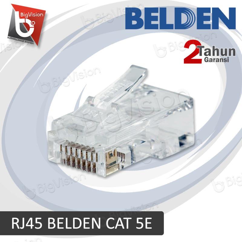 RJ45 BELDEN CAT 5E CONNECTOR KABEL LAN CAT5E KONEKTOR CCTV UTP - Shop ...