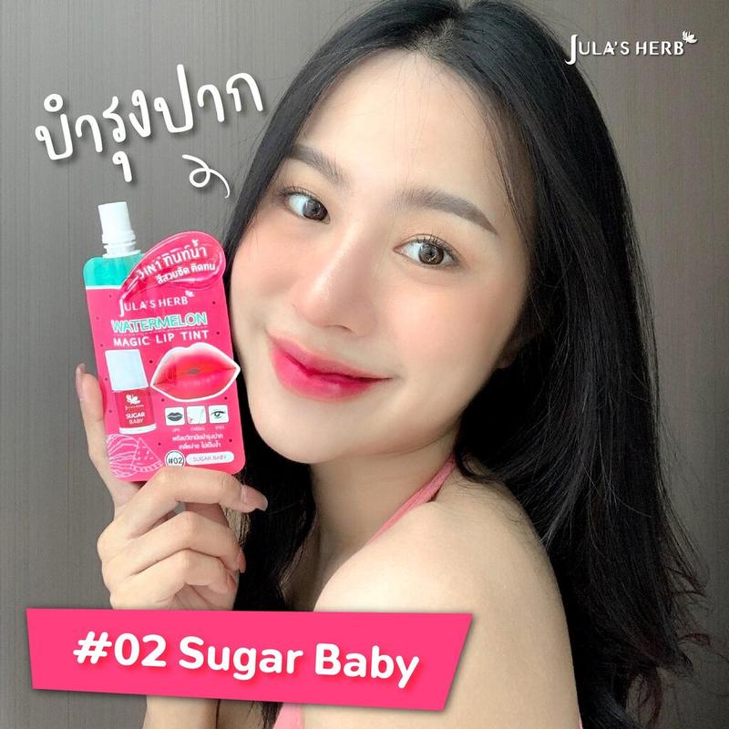 Product Introduction of Jula's Herb จุฬาเฮิร์บ ทินท์แตงโม เนื้อน้ำ สีแน่นติดทน วิตามิน เกลี่ยง่ายปากไม่ดำ (2กรัม) Watermelon Magic Lip Tint (2G) 13