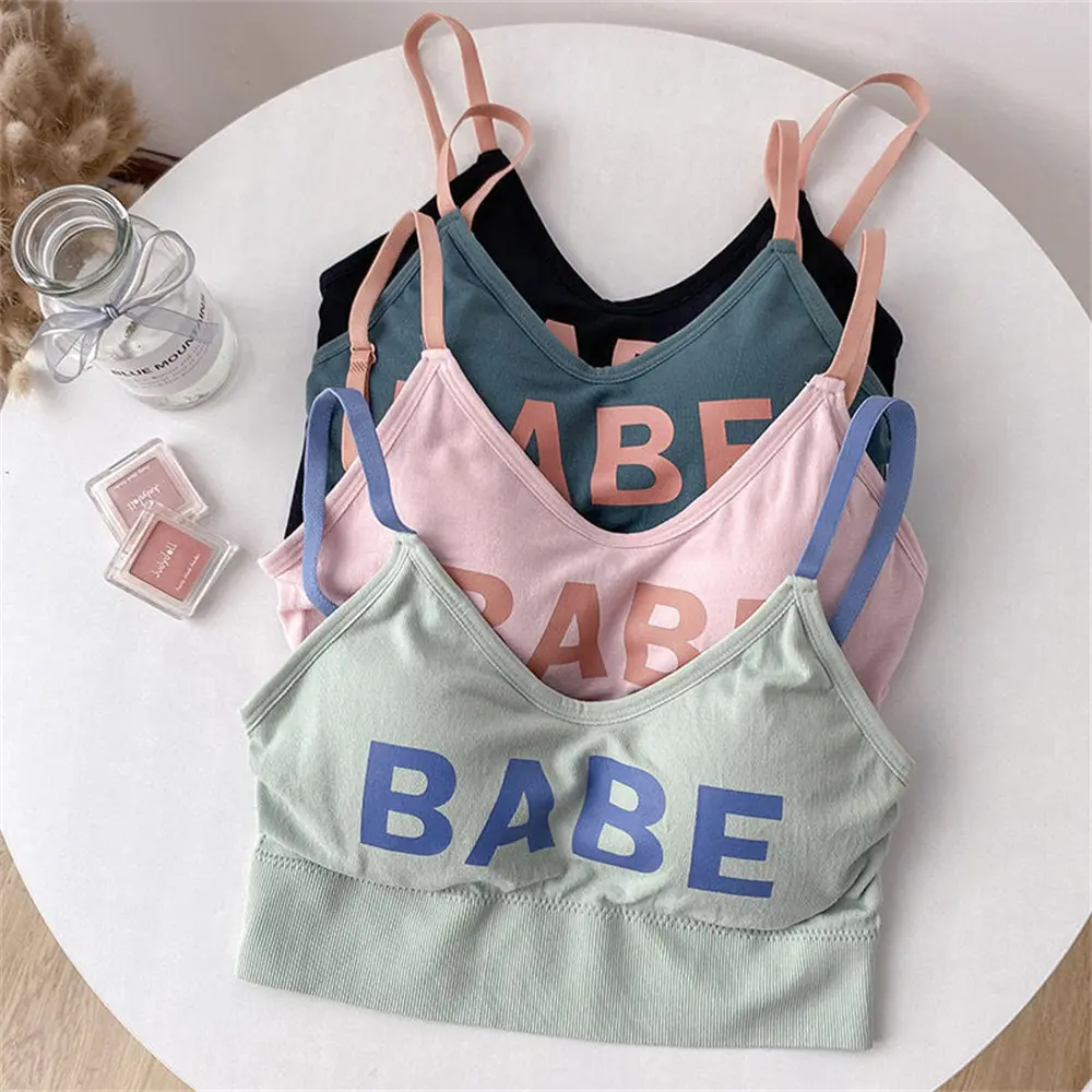 Fashion Letter Sports Bra Sports Underwear U-Shaped Vest Bra Yoga Fitness Sports Underwear