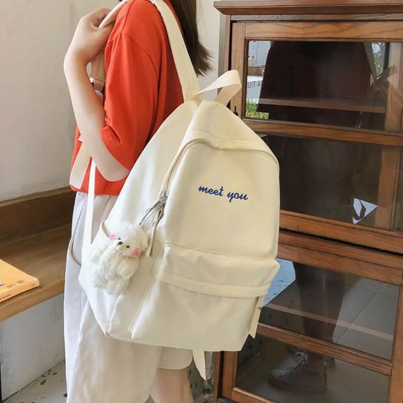Cặp Sách Nữ, Phong Cách Hàn Quốc, Thích Hợp Cho Trường Trung Học Và Trung Học Cơ Sở, Thiết Kế Ulzzang Harajuku, Đơn Giản, Thích Hợp Cho Học Sinh Trung Học Cơ Sở Và Trung Học Cơ Sở, Ba Lô Sinh Viên Đại Học, Ba Lô Ins