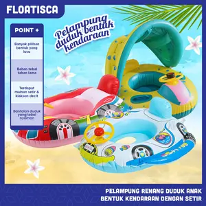Floatisca Pelampung Renang Duduk Bayi Karakter Perahu Ada Setir - Baby Swim Trainer