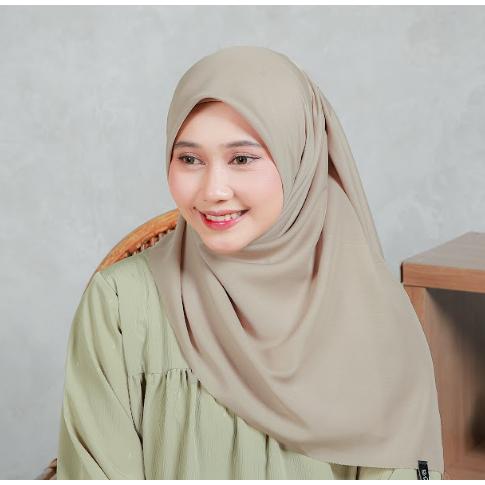 LEYA -  ANNITA PREMIUM VOAL PLAIN SCARF WITH ZIPLOCK UKURAN 115x115 8