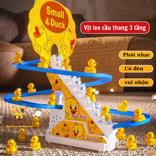 Đồ Chơi Vịt Vàng Leo Cầu Thang Cầu Trượt Với Âm Thanh Hình Ảnh Vui Nhộn. Hấp Dẫn Cho Bé Yêu vịt  cạc  cạc  cho  bé